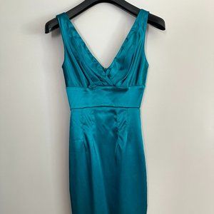 Turquiose Satin Dress